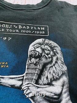 VTG 1997 The Rolling Stones Bridges To Babylon World Tour Concert T-Shirt 2XL