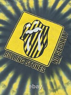 VTG 1999 Delta The Rolling Stones No Security Tie Dye Graphic T Shirt size XL