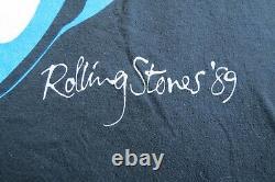 VTG 80s Rolling Stones North American Tour 1989 T Shirt SPRING FORD Classic