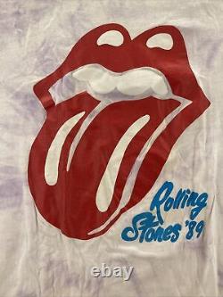 VTG 80s Rolling Stones Steel Wheels American Tour 1989 Band Tee Shirt USA