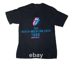 VTG 80s The Rolling Stones 1989 Steel Wheels Tour Brockum Band T Shirt Medium