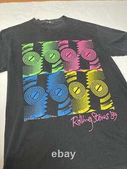 VTG 80s The Rolling Stones 1989 Steel Wheels Tour Brockum Band T Shirt Medium