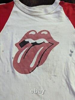 VTG Rare Rolling Stones Shirt Boys Large 60s Russell Southern Company Distressed