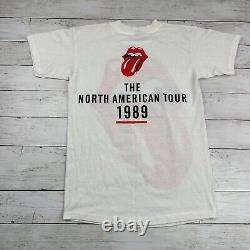 VTG Rolling Stones 1989 North American Tour T Shirt Mens Med White House Tag