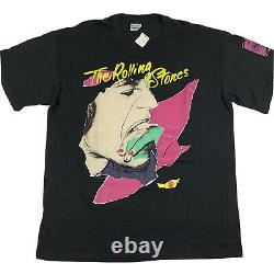 VTG Rolling Stones 1989 North American Tour T-Shirt XL Mick Jagger Steel Wheels