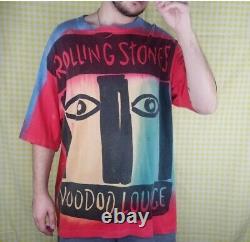 VTG Rolling Stones Voodoo Lounge Single Stitch All Over Print 90s T-Shirt XXL