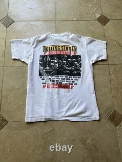 VTG The Rolling Stones 1994 Voodoo Lounge Tour White Graphic T Shirt Size XL 90s