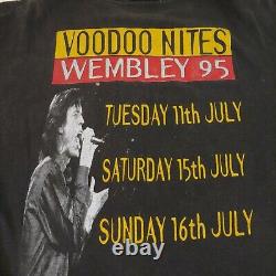 VTG rolling Stones t-shirt Mick Jagger XL fits M/L faded UK tour 95 Wembley