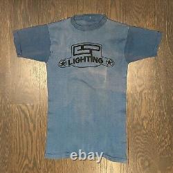 Vintage 1975 Rolling Stones Lighting Crew t shirt 70s 1970s