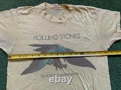 Vintage 1975 Rolling Stones Tour Of The Americas'75 Single Stitch Band T-shirt