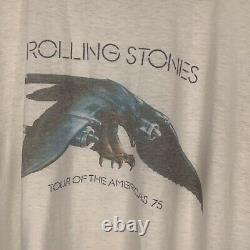 Vintage 1975 Rolling Stones Tour of America shirt L-M