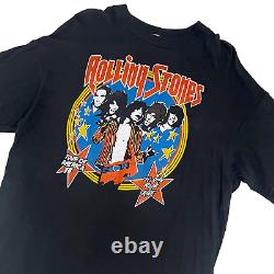 Vintage 1978 Rolling Stones Tour Of America It's Only Rock & Roll Graphic Blac
