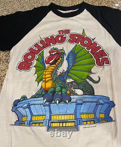 Vintage 1981 ROLLING STONES Dragon US Concert Tour Shirt Buffalo Med BONUSES