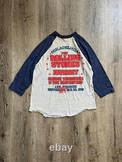 Vintage 1981 ROLLING STONES Philadelphia SOLD OUT Tour Raglan Shirt Sz L