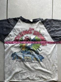 Vintage 1981 Rolling Stones Dragon Concert Tour T-Shirt Band Tee Single Stitch