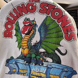 Vintage 1981 Rolling Stones Dragon Knit Tour Raglan XL Folsom Field Colorado