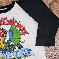 Vintage 1981 Rolling Stones Dragon Knit Tour Raglan XL Folsom Field Colorado