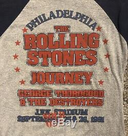 Vintage 1981 Rolling Stones T Shirt Jersey Philadelphia