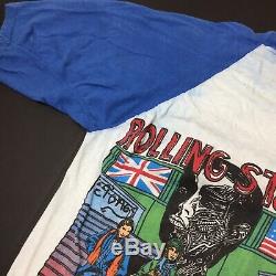 Vintage 1981 Rolling Stones Tattoo You Tour Concert Raglan T-Shirt Large