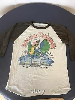 Vintage 1981 Rolling Stones Tour 50/50 Raglan Baseball Shirt Large 80s NOLA