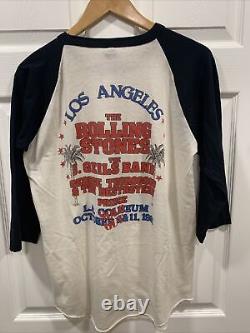 Vintage 1981 Rolling Stones Tour Tee Raglan Shirt XL