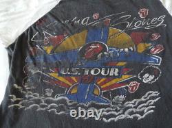 Vintage 1981 Rolling Stones US Tour Concert Shirt Jersey Pakistan Size Medium