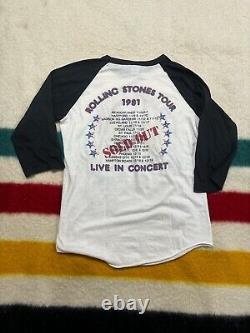 Vintage 1981 THE ROLLING STONES Dragon American Rock Concert Tour T SHIRT L Knit
