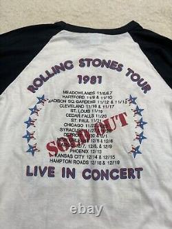Vintage 1981 THE ROLLING STONES Dragon American Rock Concert Tour T SHIRT L Knit