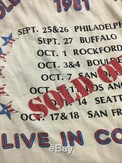 Vintage 1981 THE ROLLING STONES Dragon American Rock Concert Tour T SHIRT M Knit