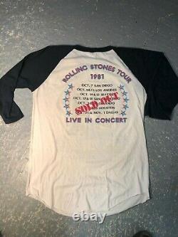 Vintage 1981 THE ROLLING STONES Dragon American Rock Concert Tour T SHIRT XL