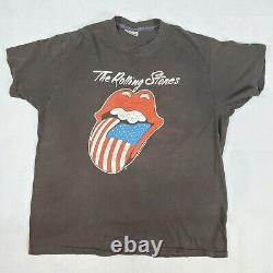 Vintage 1981 THE ROLLING STONES North American Rock Concert Tour T-shirt Size XL
