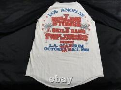 Vintage 1981 The Rolling Stones Los Angeles Tour Raglan T-Shirt Size Small