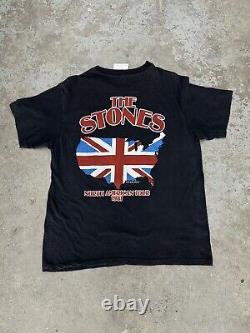 Vintage 1981 The Rolling Stones North American Tour 80s Band Tshirt Size M/L