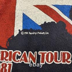 Vintage 1981 The Rolling Stones North American Tour Band T Shirt Sz Medium