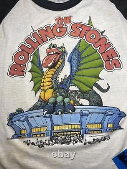 Vintage 1981 The Rolling Stones Tour Live in Concert Shirt LARGE USA With Stub