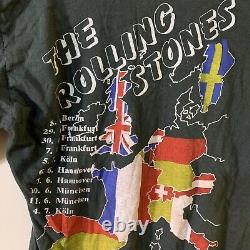 Vintage 1982 THE ROLLING STONES EUROPE TOUR With J. Geils Band. Size M