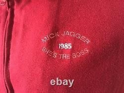 Vintage 1985 She's The Boss Mick Jagger Rolling Stones Varsity Promo Jacket Sz L