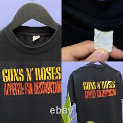 Vintage 1988 Guns N Roses Appetite For Destruction T Shirt Size L Rare Black