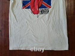 Vintage 1989-90 Rolling Stones Steel Wheels Tour USA Concert Band Tee T-Shirt XL