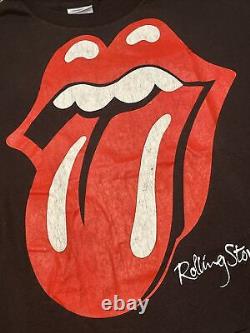 Vintage 1989 Mens Small Rolling Stones Steel Wheels Tour Single Stitch T-Shirt