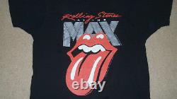Vintage 1989 ROLLING STONES Live at the MAX T-Shirt XL Brockum IMAX Steel Wheels