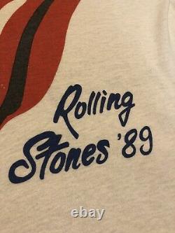 Vintage 1989 ROLLING STONES Steel Wheels Rock Concert Tour T-Shirt Mens