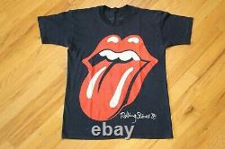 Vintage 1989 Rolling Stones'89 The North American Tour Size Large Black T-Shirt