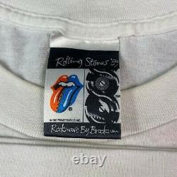 Vintage 1989 Rolling Stones Mens T Shirt Andy Warhol Lips Rockwave By Brockum XL