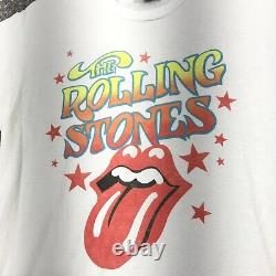 Vintage 1989 Rolling Stones North American Tour Concert Tee Adult M Medium White