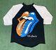 Vintage 1989 Rolling Stones North American Tour Handtex Raglan Shirt Size L/xl