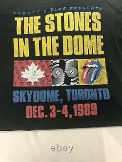 Vintage 1989 Rolling Stones Steel Wheels Brockum T-Shirt Size Small 80s Skydome