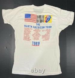 Vintage 1989 Rolling Stones Steel Wheels North American Tour T-shirt Rare Size L