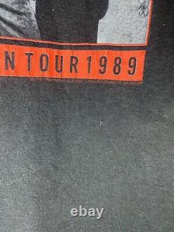 Vintage 1989 Rolling Stones Steel Wheels Tour Concert T-Shirt Size L Made in USA