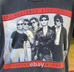 Vintage 1989 Rolling Stones Steel Wheels Tour (Large) Single Stitch Band Tshirt